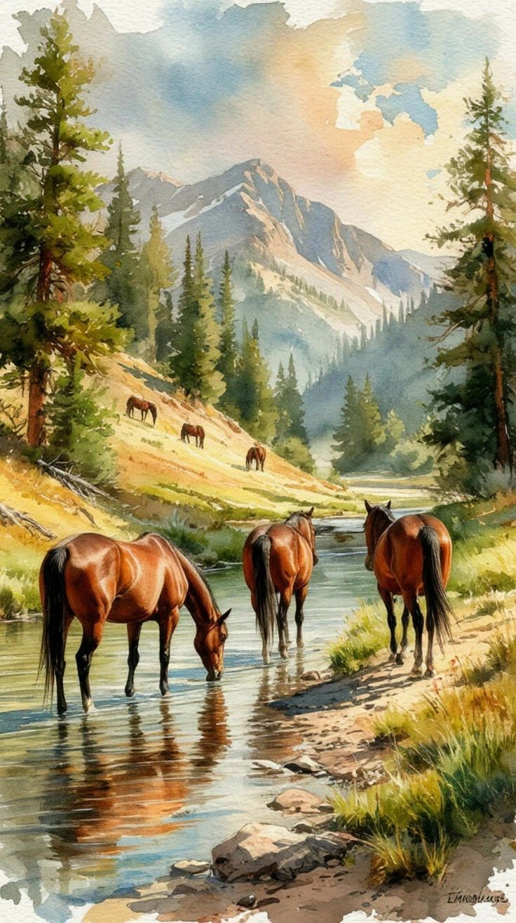 آموزش نقاشی رنگ روغن اسب